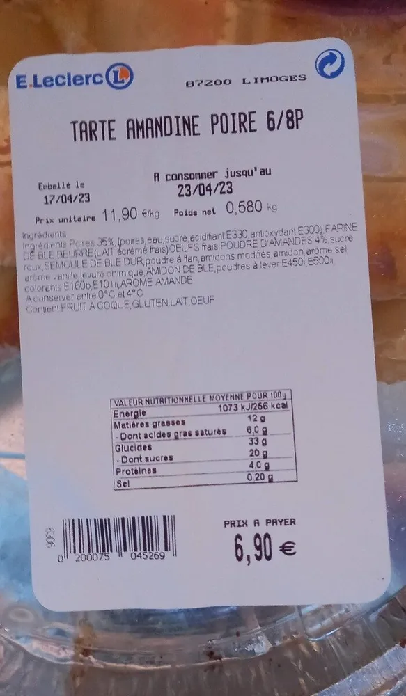 Tarte amande