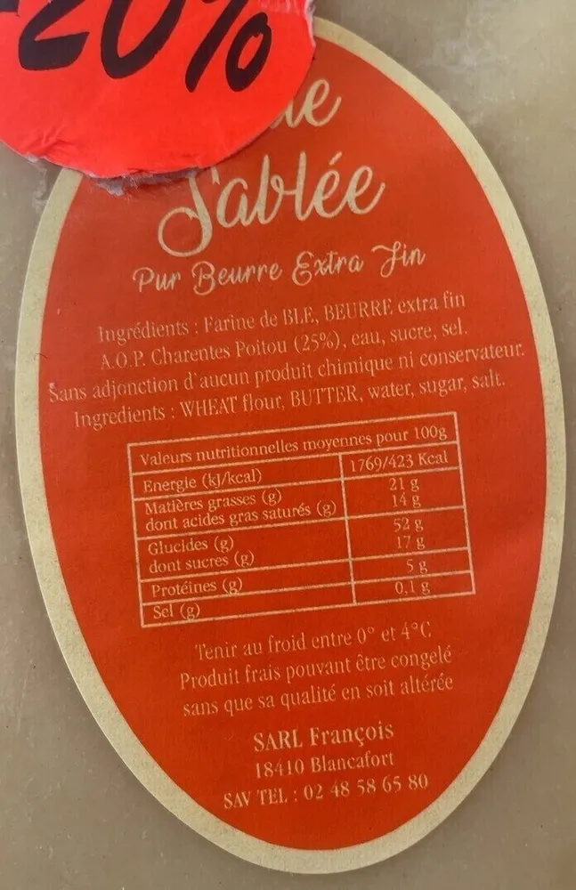 Pâte Sablée