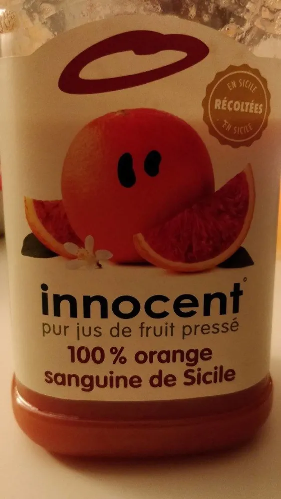 Innocent pur jus de fruit pressé 100% orange sanguine de sicile