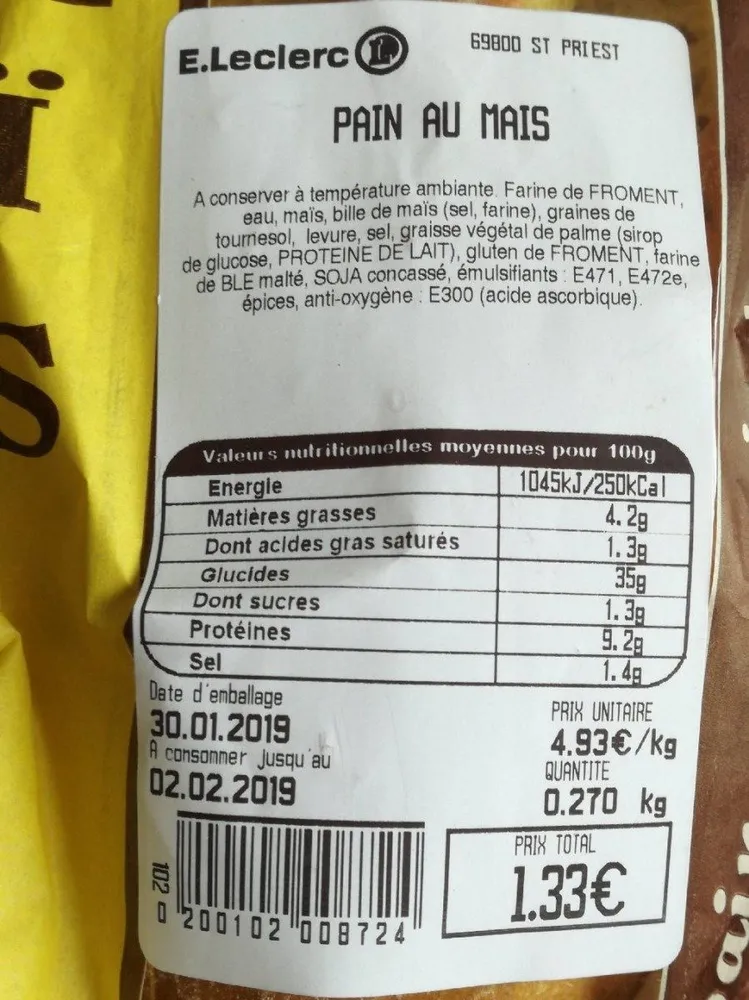 Pain au mais