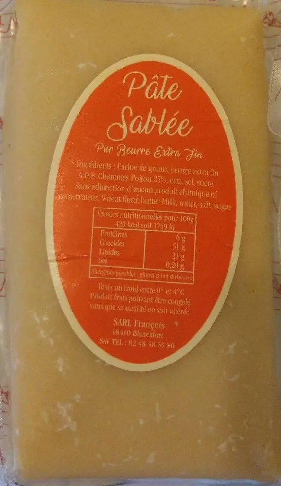 Pâte sablée