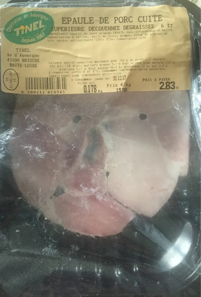 Epaule de porc cuite