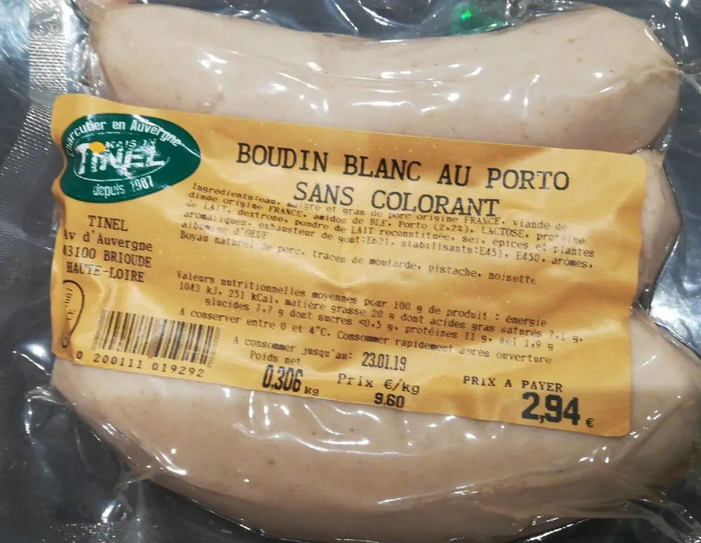 Boudin blanc au porto