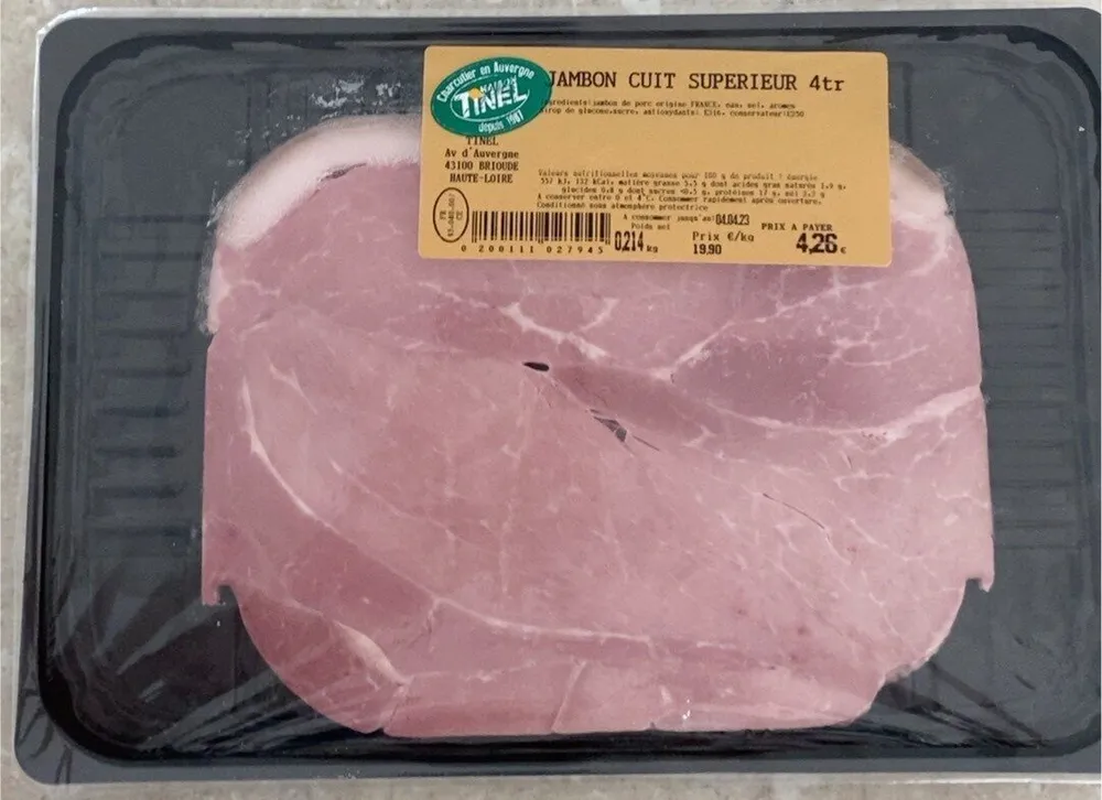 Jambon cuit superieur
