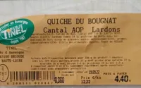 Quiche du bougnat Cantal AOP lardons
