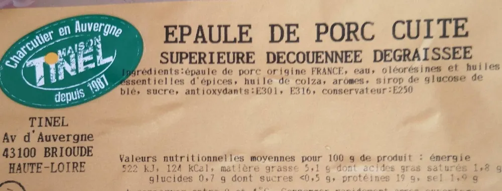Épaule de porc cuite