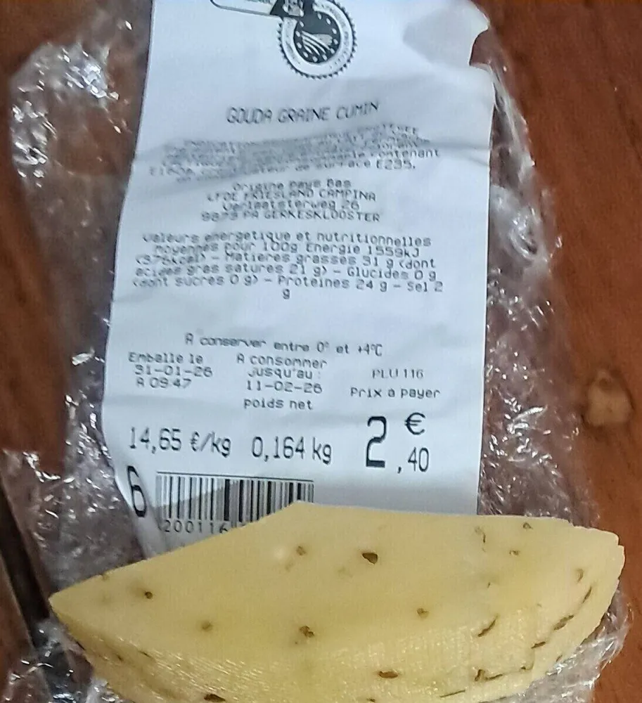 Gouda au cumin