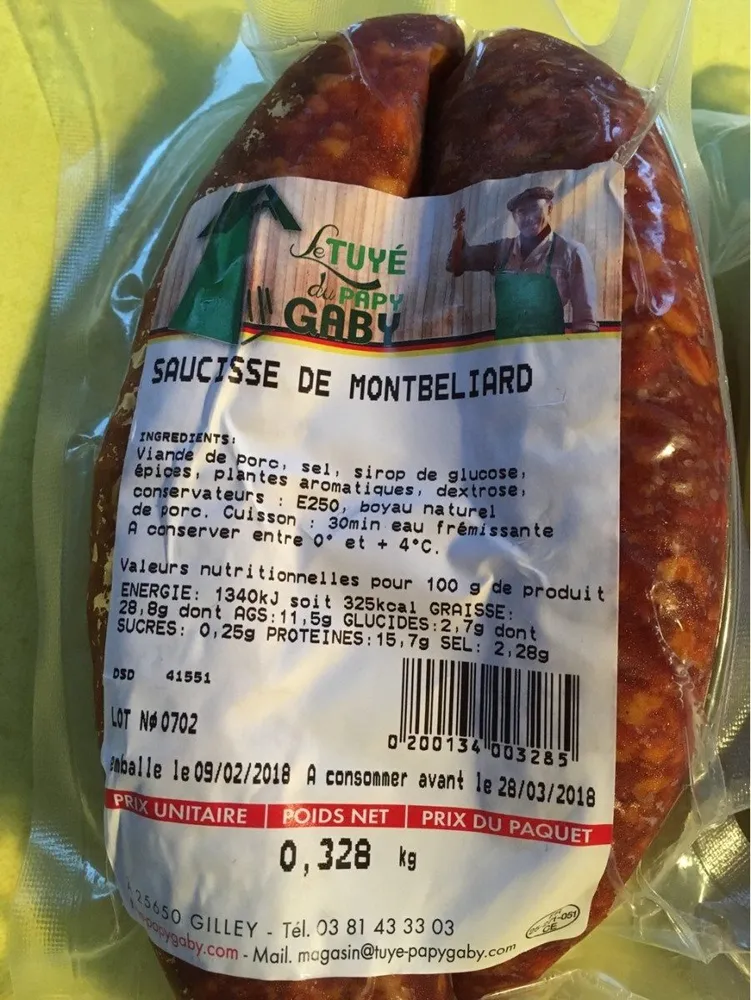Saucisse se Montbeliard