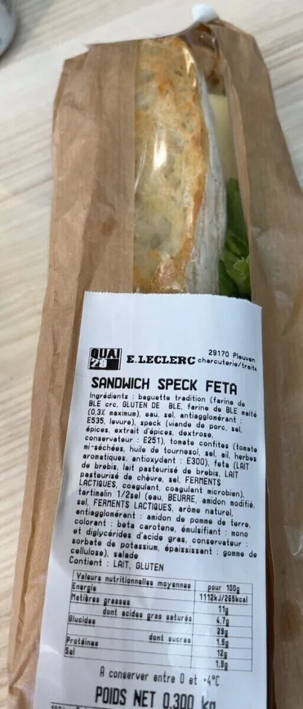 Sandwich speck feta