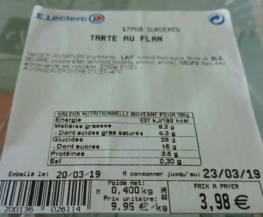 Tarte au flan