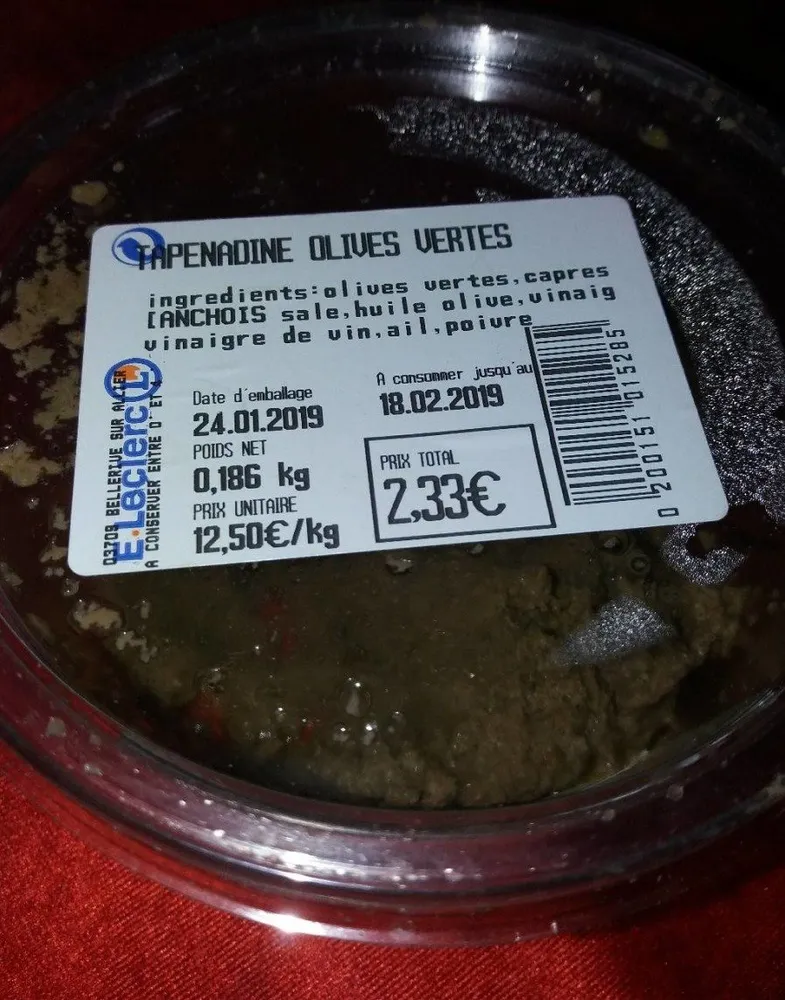 Tapenadine olives vertes