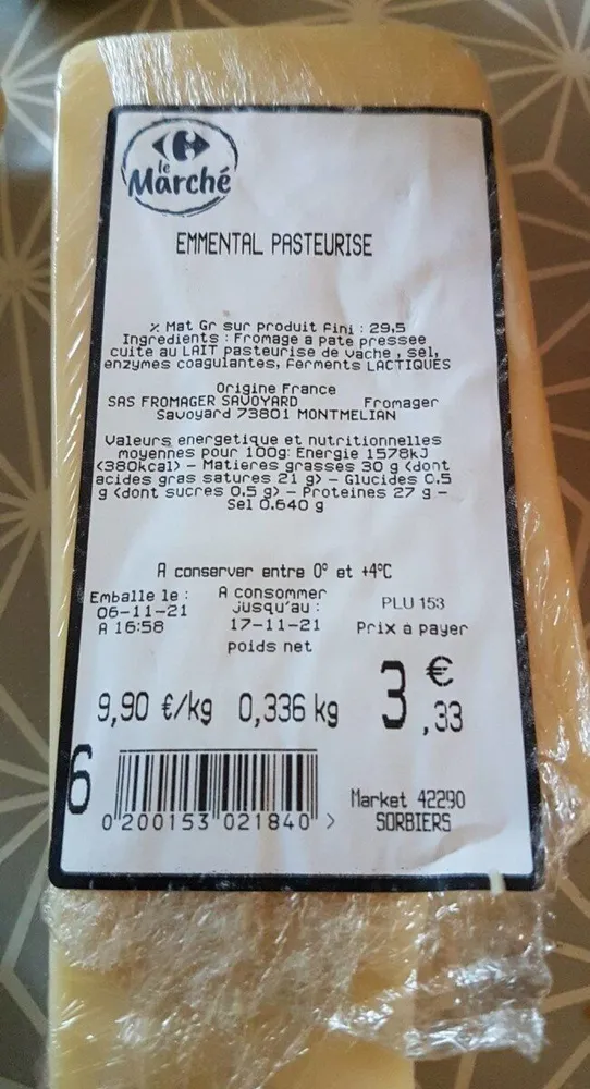 Emmental pasteurisé