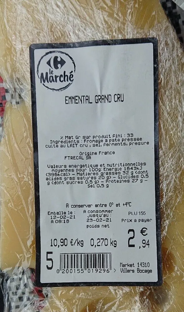 Emmental grand le marché carrefour
