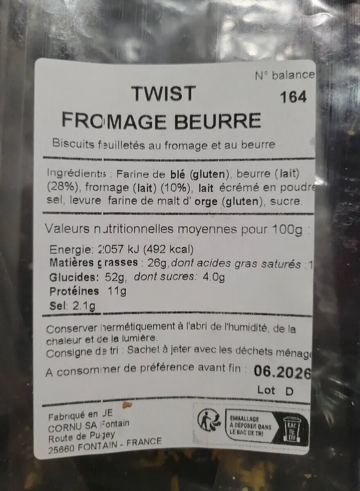 TWIST FROMAGE BEURRE