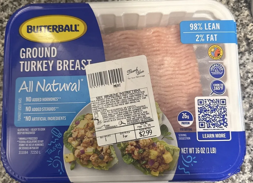 Ground Turkey 98% Lean 2% Fat