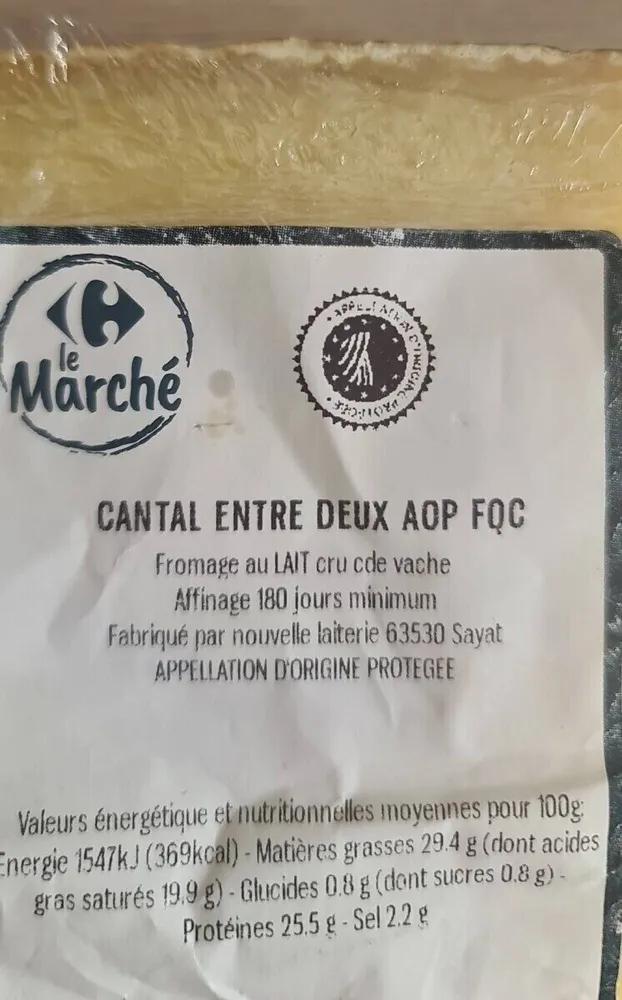 Cantal Entre Deux AOP FQC