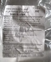 Pain croustillant a la farine d’avoine