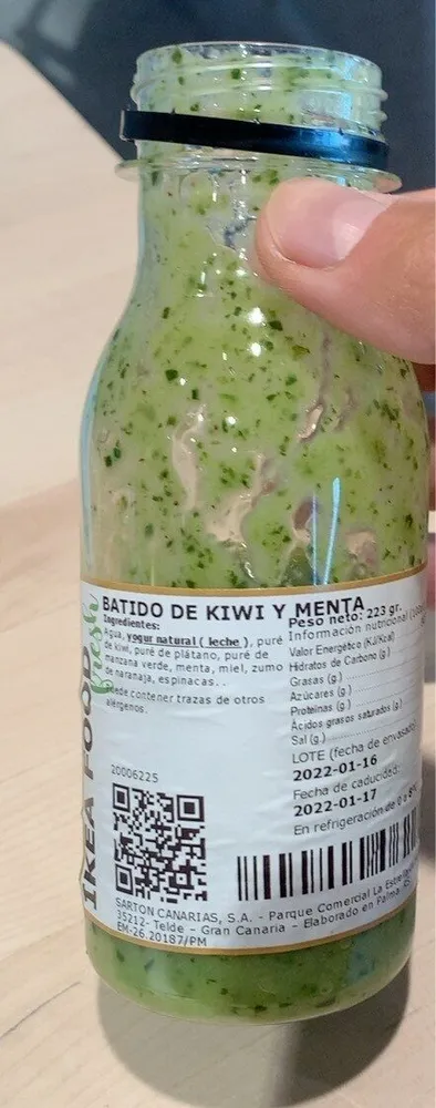 Batido de kiwi y menta