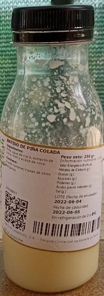 Batido de piña colada