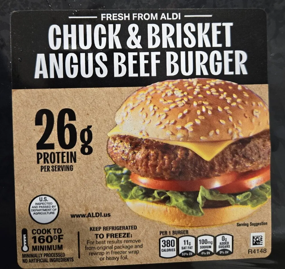 Chuck And Brisket Angus Beef Burger