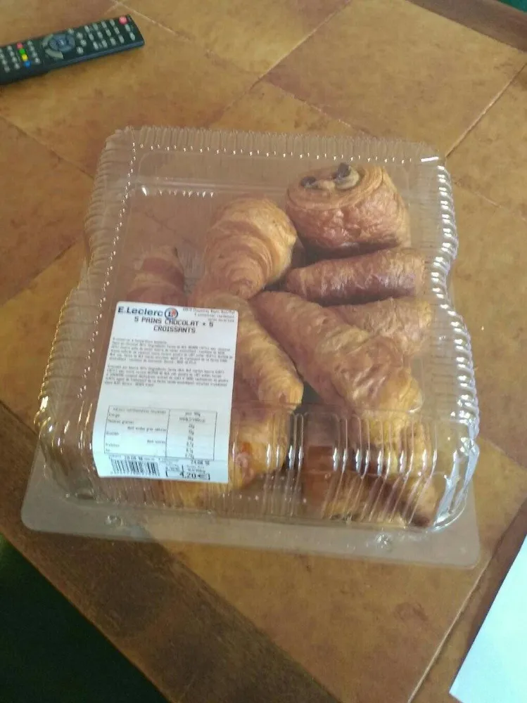 5 pains chocolat + 5 croissants