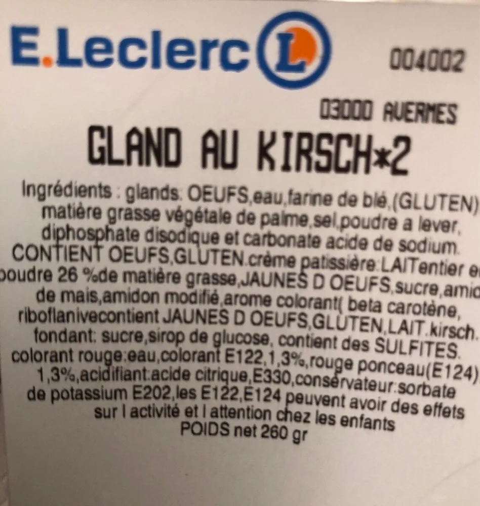 Gland au kirsch