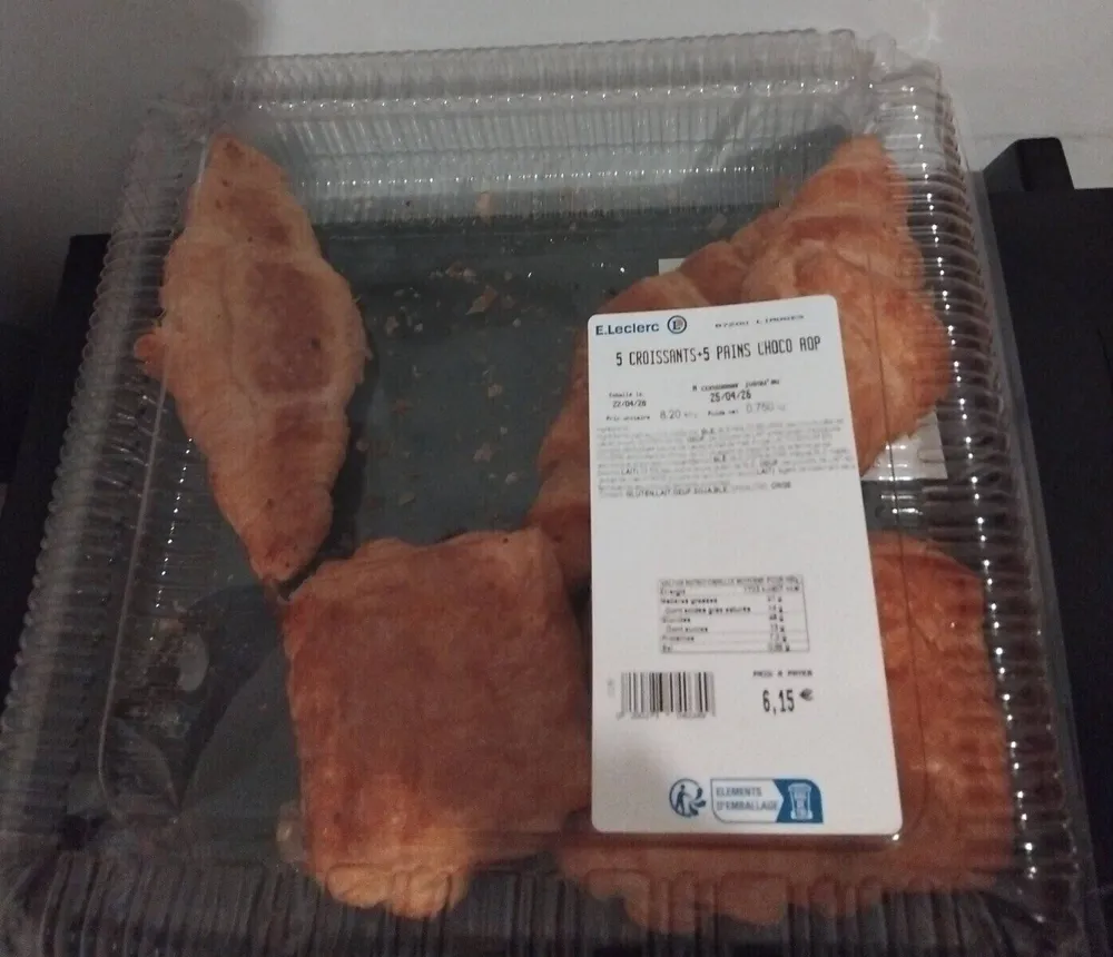 5 Croissant et 5 pains choco