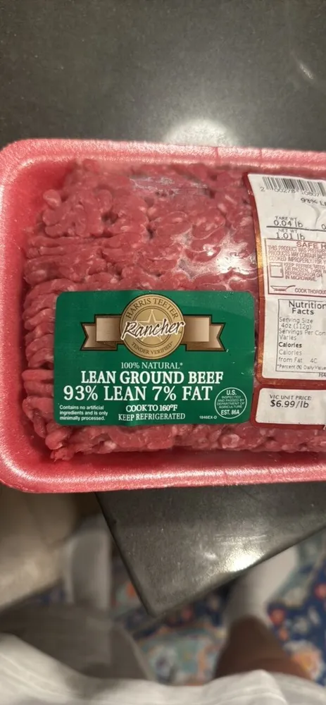 LEAN GROUND BEEF 93% LEAN 7% FAT