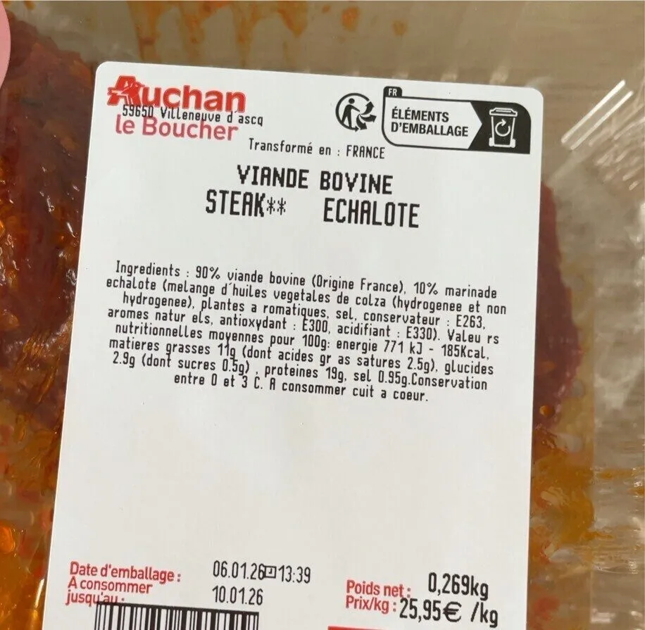Steak echalotte