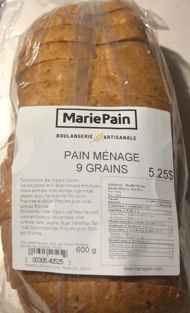 Pain menage 9 grains
