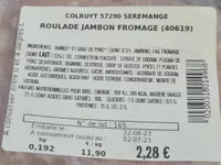 Roulade jambon fromage (40619)