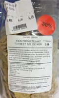 Pain croustillant, tin sel de mer sans gluten