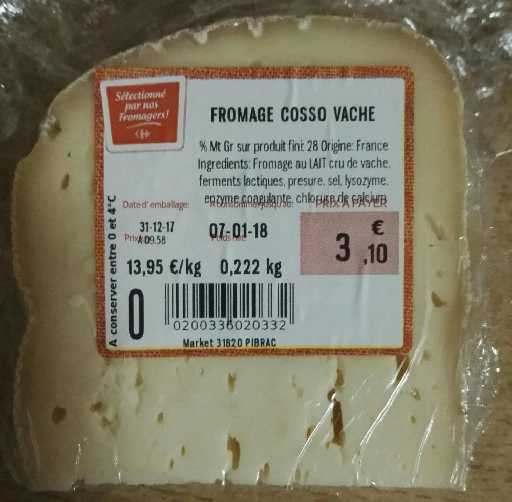 Fromage Cosso Vache
