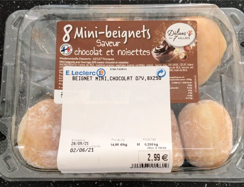 Mini beignets saveur chocolat noisette