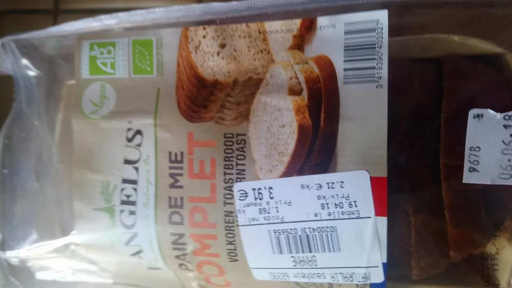L ANGELUS pain de mie Vegan