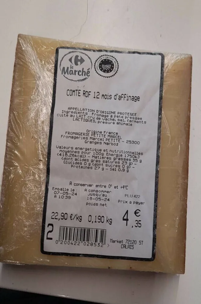 Comte RDF 12 mois affinage