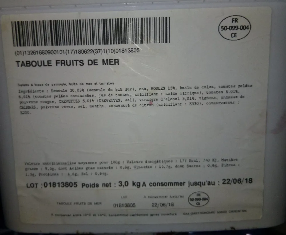 Taboulé Fruits de mer