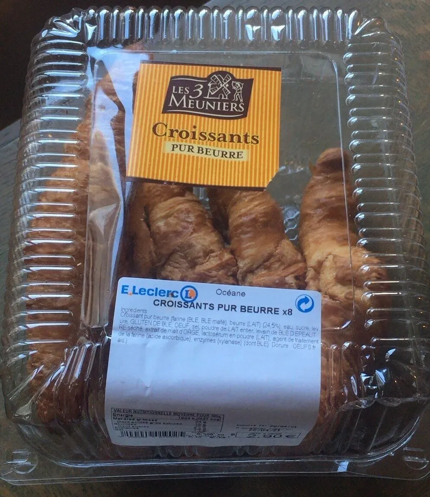 Croissants pur beurre x8