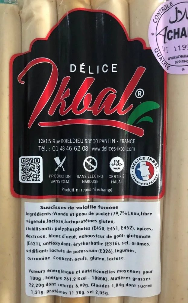 Saucisse de volaille fumees