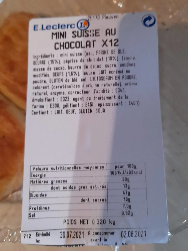 Mini suisse au chocolat