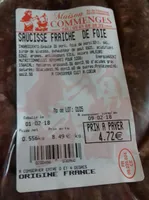 Saucisse fraîche de foie