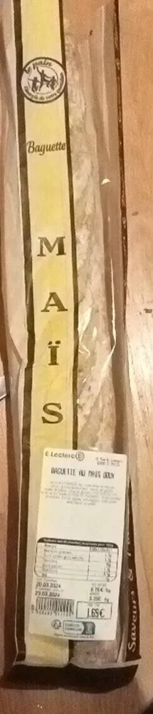 Baguette au maïs doux