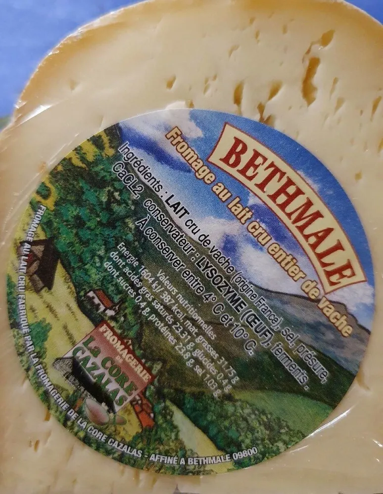 Fromage bethmale vache 28%MG