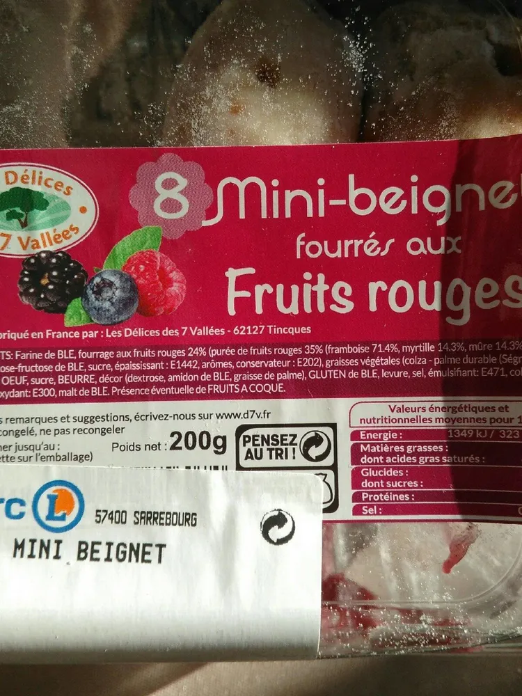 Mini beignets fruits rouges