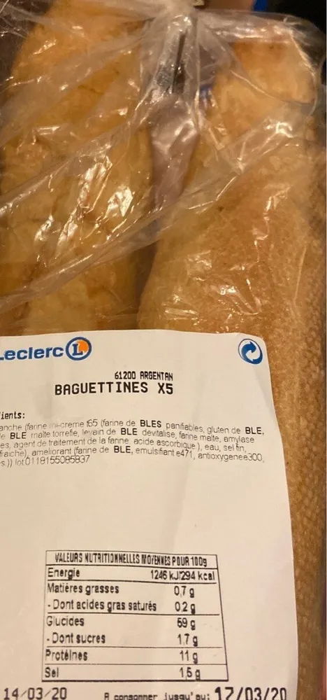 Lot de baguette