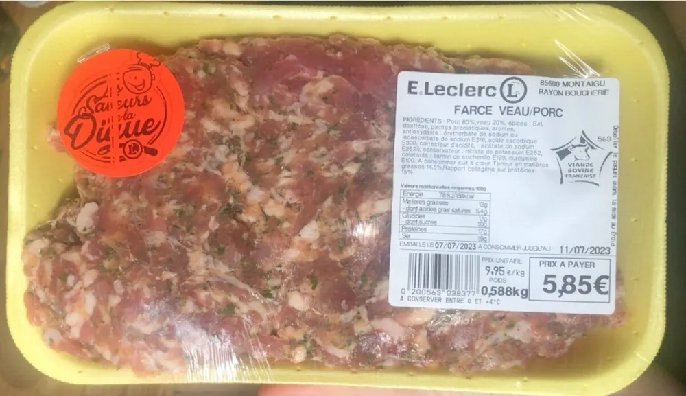 Farce veau/porc
