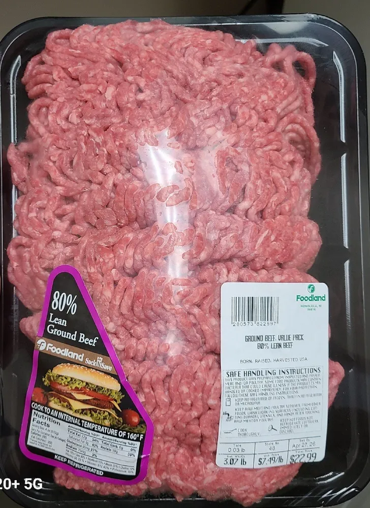 80% Lean Ground Beef