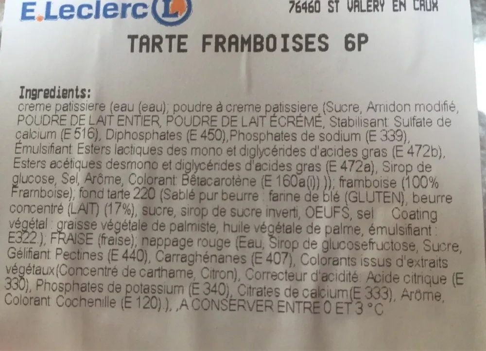 Tarte framboises