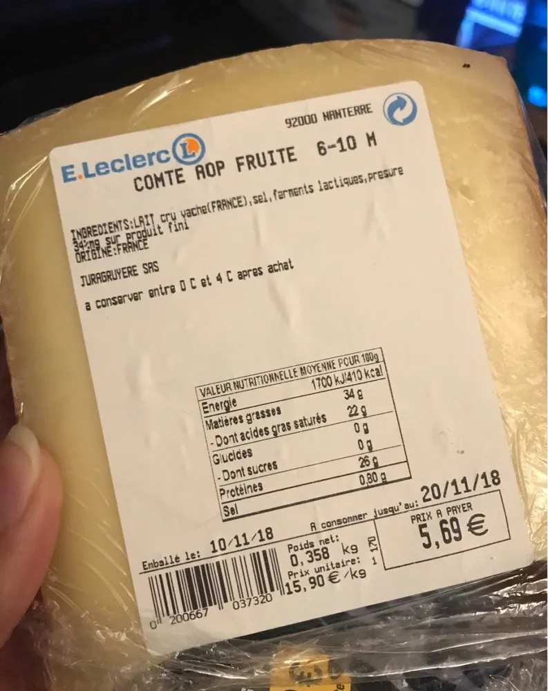 Comté AOP fruité