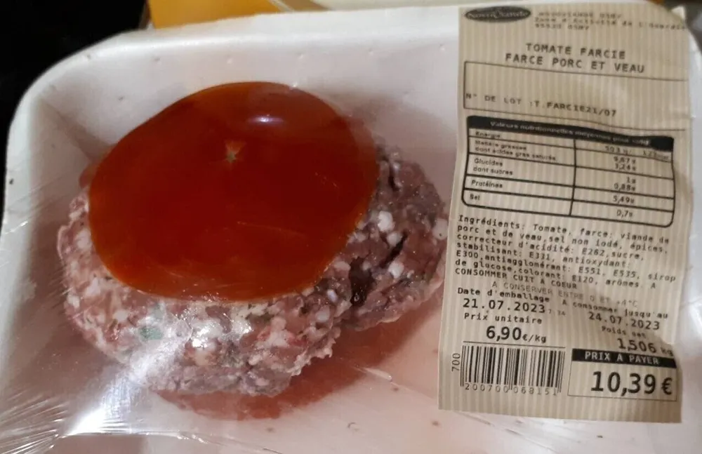Tomates farcies farce porc et veau